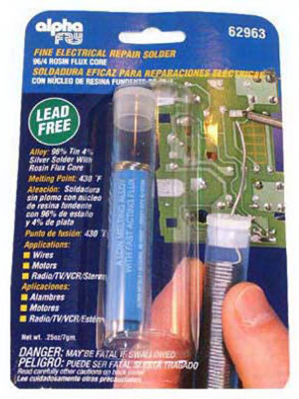 ALPHA ASSEMBLY SOLUTIONS INC AM62963 0.25-OZ., .032-DIAMETER LEAD-FREE ELECTR