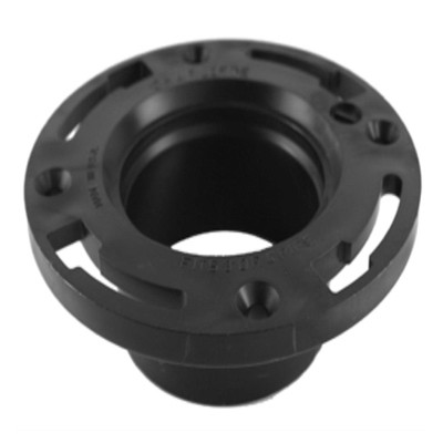 CHARLOTTE PIPE & FOUNDR ABS 00815 0600HA CLOSET PIPE FLANGE HUB END, ABS/DWV, 4 X