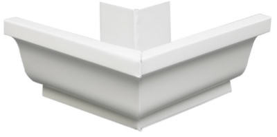 AMERIMAX HOME PRODUCTS 33202 GUTTER OUTSIDE MITRE, WHITE GALVANIZED S