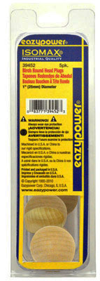 EAZYPOWER CORPORATION 39452 ISOMAX DOWEL PLUG, ROUND HEAD, BIRCH, 1-