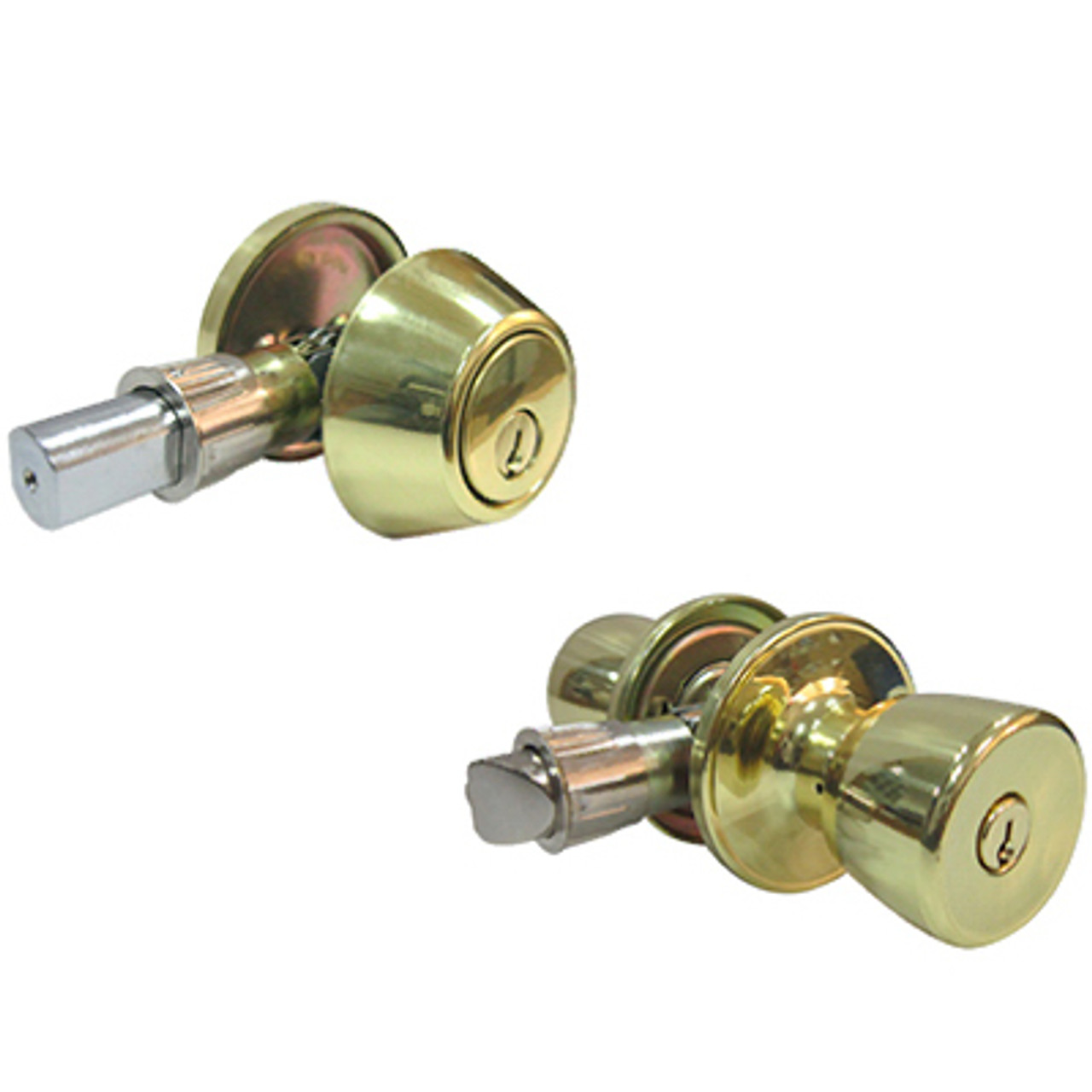 TAIWAN FU HSING INDUSTRIAL CO BS7L1B-MH KA2 COMBINATION MOBILE HOME LOCKSET, POLISHE