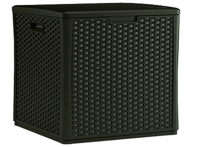 SUNCAST CORPORATION BMDB60 DECK BOX CUBE, WICKER-LOOK RESIN, 60-GAL