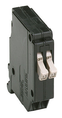 EATON CHT1515 TWIN CIRCUIT BREAKER, SINGLE POLE, 15-AM