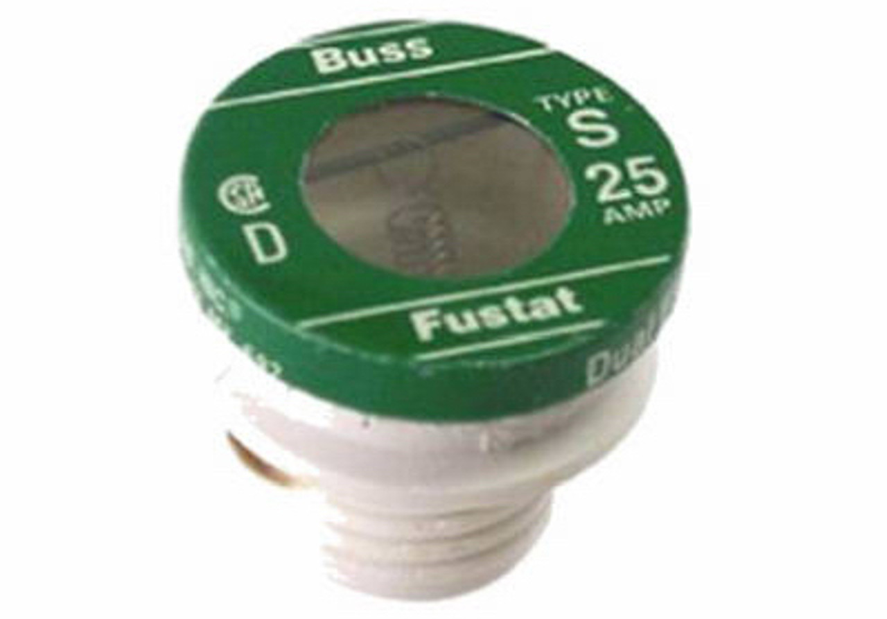 COOPER BUSSMANN BP/S-25 PLUG FUSE, TYPE S, TIME DELAY, 25-AMP, 2 COOPER BUSSMANN BP/S-25 PLUG FUSE, TYPE S, TIME DELAY, 25-AMP, 2