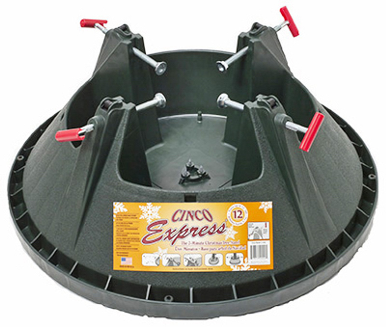 CINCO PLASTICS INC C-144E CHRISTMAS TREE STAND, HOLDS 12-FT. TREE