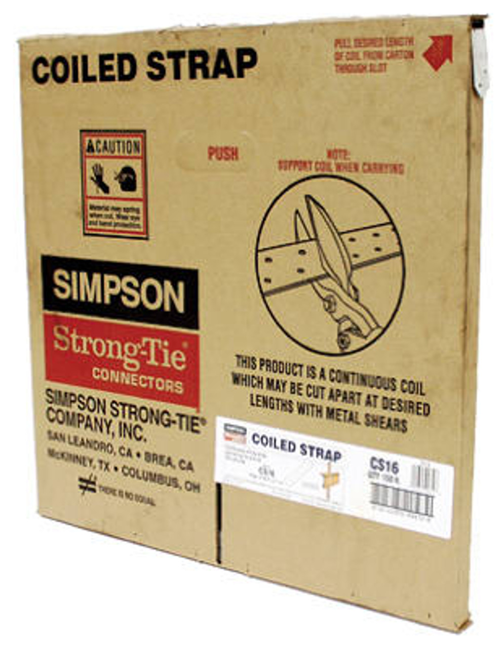 SIMPSON STRONG-TIE CS16 COILED UTILITY STRAP, 16 GAUGE, 1-1/4 X 