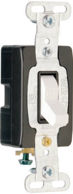 PASS & SEYMOUR CS15AC1WCC8 15A WHITE PREMIUM SINGLE-POLE TOGGLE SWI