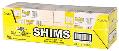 NELSON WOOD SHIMS CSH12/42/12/48 B WOOD SNAPPING SHIM, 3/8 X 1-3/8 X 12-IN.