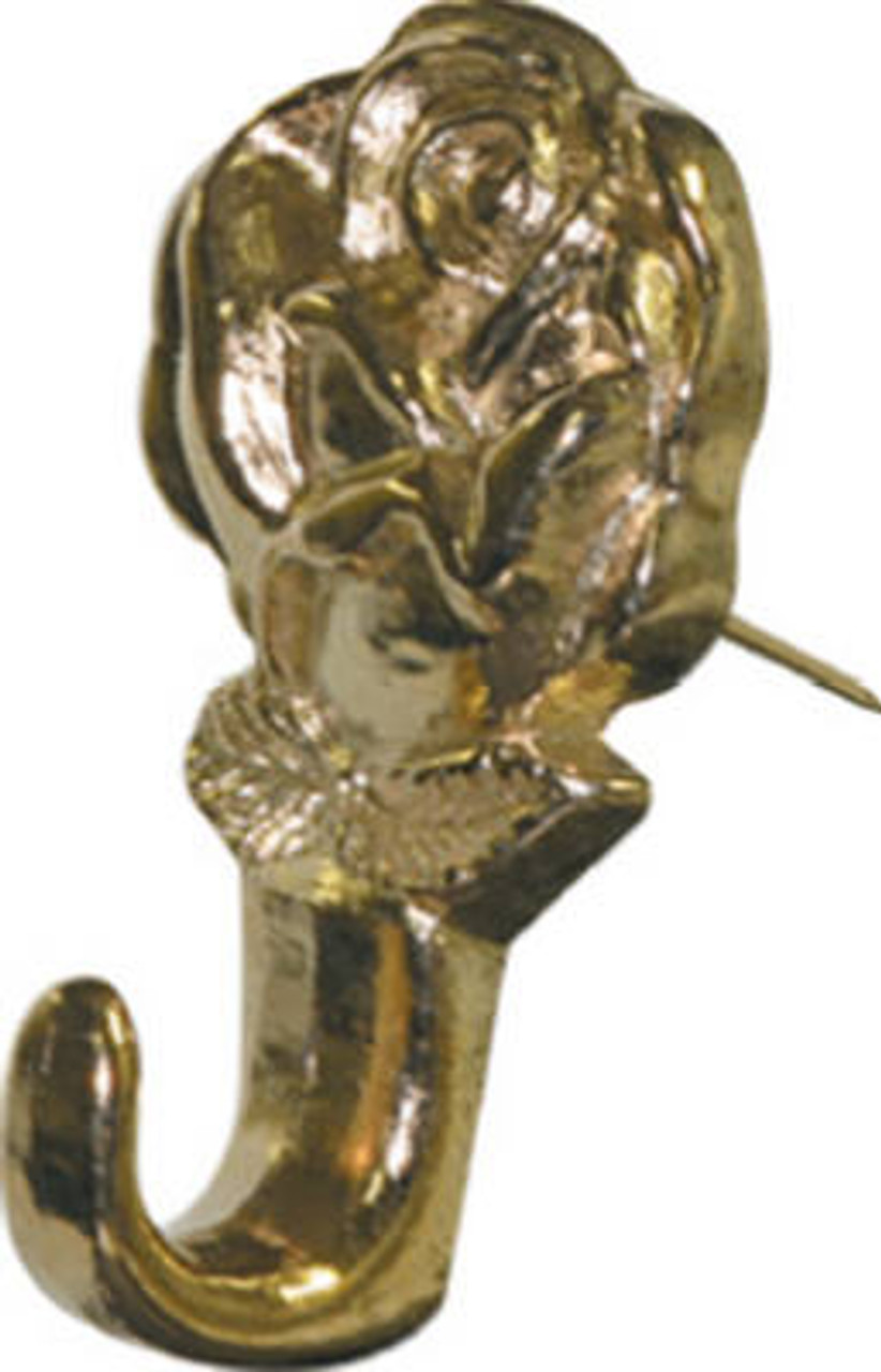 HILLMAN GROUP 122320 PUSH PIN HANGERS, ROSE, BRASS, 3-PK.