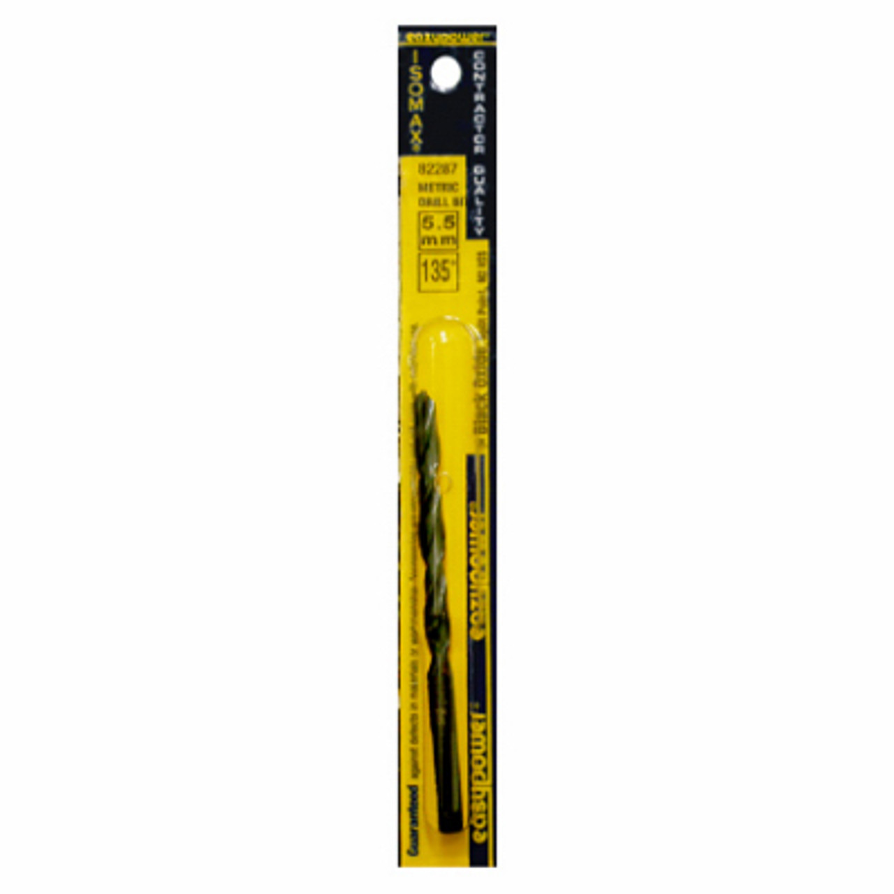 EAZYPOWER CORPORATION 82287 JOBBER DRILL BIT,HGH SPD STEEL,BLK,5.5MM