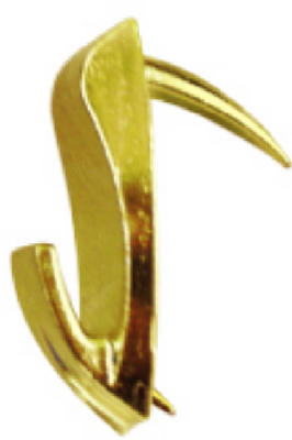 HILLMAN GROUP 122394 WALL BITER PICTURE HANGERS, BRASS, LARGE