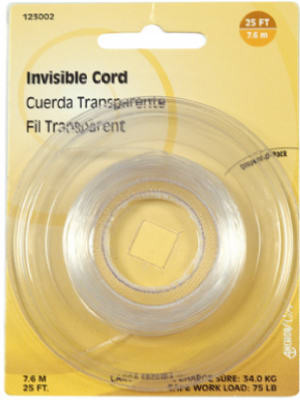 HILLMAN GROUP 123002 PICTURE HANGING CORD, INVISIBLE, NYLON, 