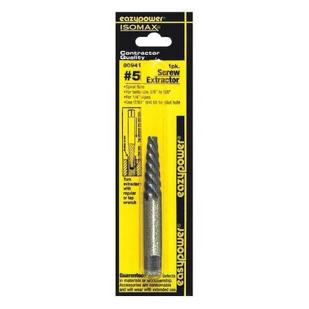 EAZYPOWER CORPORATION 80941 SCREW EXTRACTOR,NO. 5