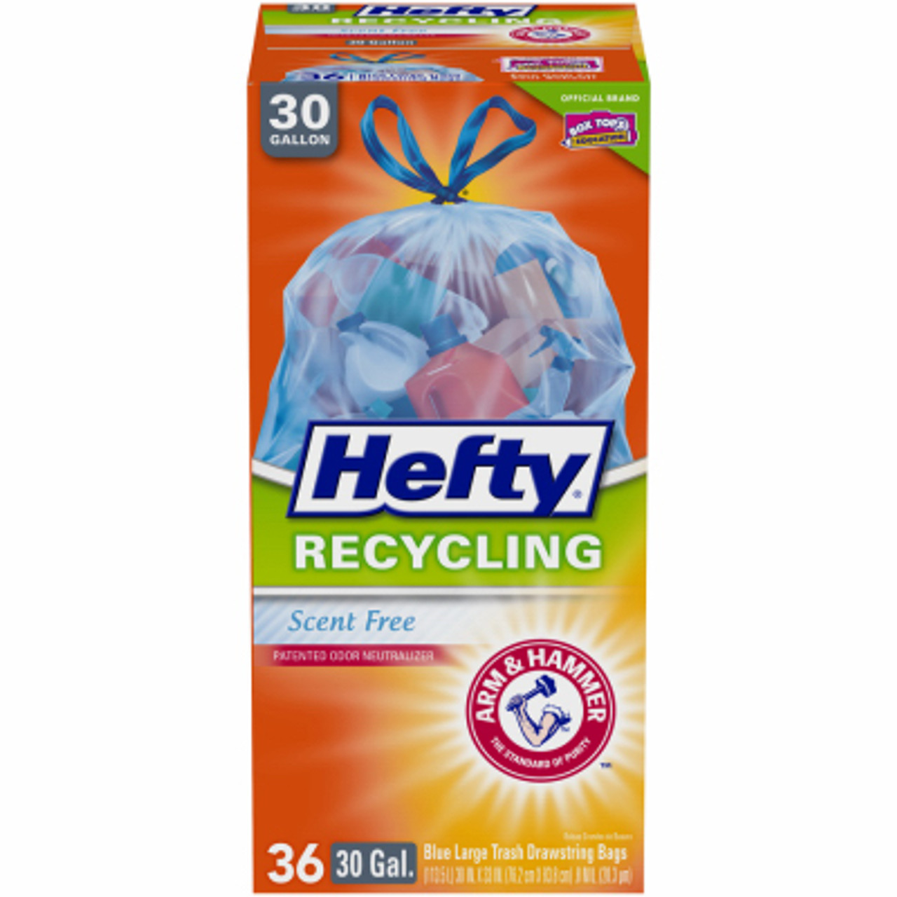 REYNOLDS CONSUMER PRODUCTS E85741 BLUE RECYCLING DRAWSTRING BAGS, 30-GAL.,