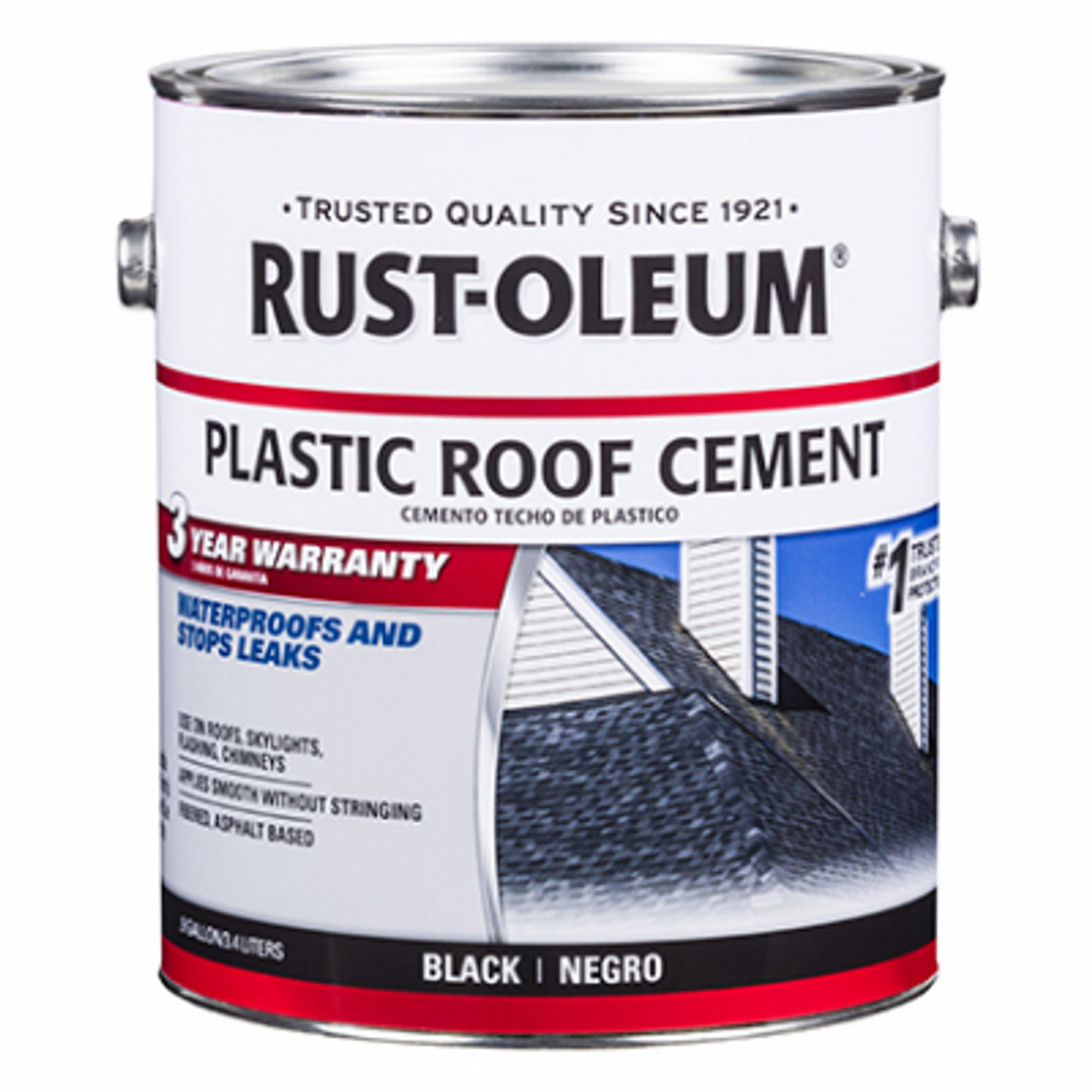RUST-OLEUM 301899 PLASTIC ROOF CEMENT, BLACK, 1-GALLON