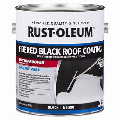 RUST-OLEUM 301909 COATING ROOF FIBERED BLACK1GAL