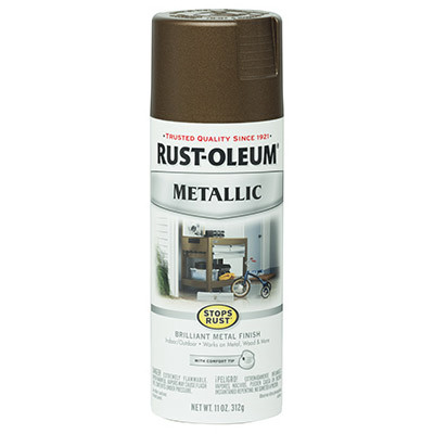 RUST-OLEUM 286525 STOPS RUST METALLIC SPRAY PAINT, DARK CO