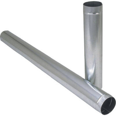 IMPERIAL MANUFACTURING GV0393 GALVANIZED FURNACE PIPE, 24 GAUGE, 7 X 2