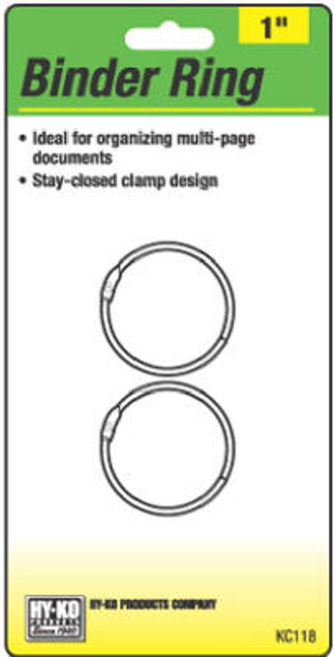 HY-KO PRODUCTS KC118 BINDER RING, 1-IN., 2-PK.