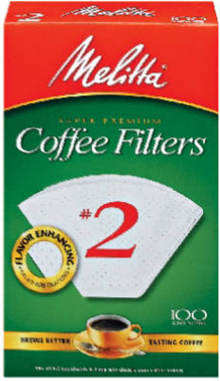 MELITTA USA 622712 100-PACK #2 WHITE CONE COFFEE FILTERS