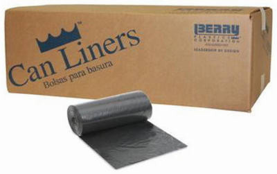 BERRY PLASTICS 623897 CAN LINERS, CLEAR, 55-GAL., 38 X 63-IN.,