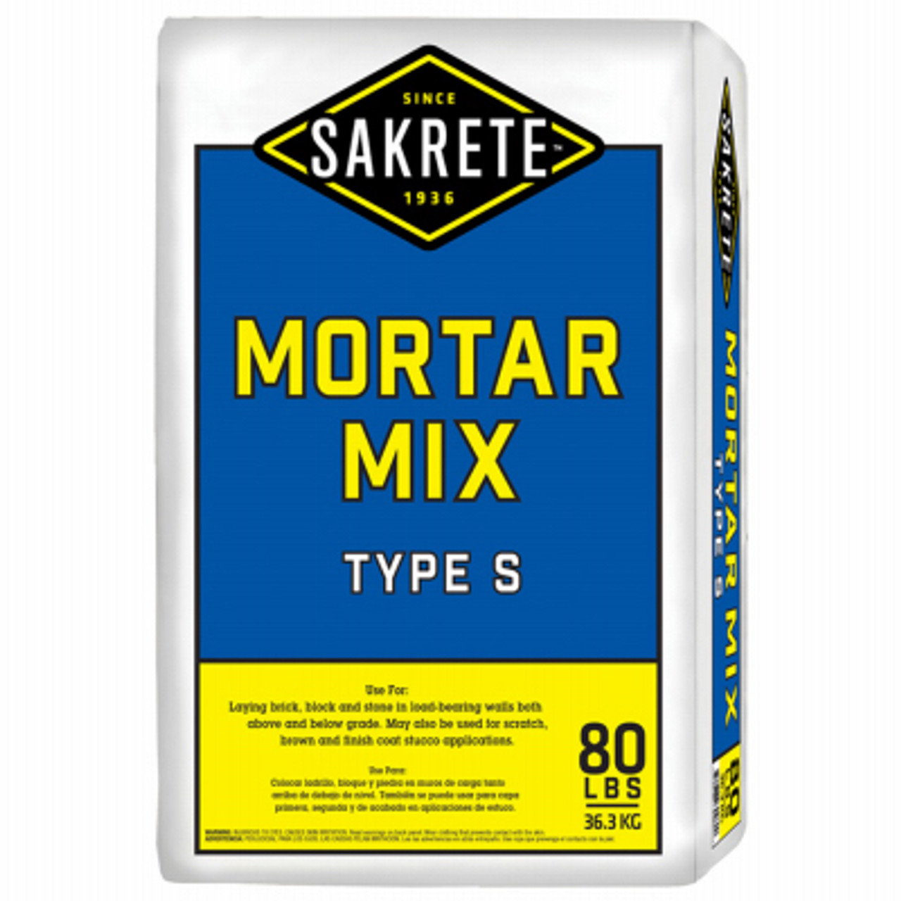 SAKRETE 65302880 MORTAR MIX, TYPE S, 80-LBS.
