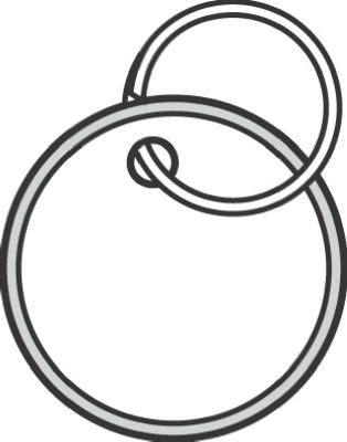 HY-KO PRODUCTS KB144-50 PAPER TAG WITH SPLIT RING IN DISPLAY BUC