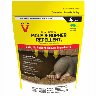 WOODSTREAM M7001-1 MOLE & GOPHER REPELLENT, 4-LB.