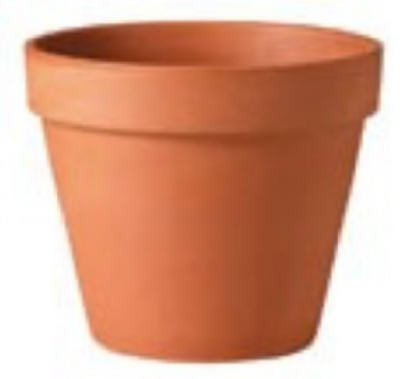 DEROMA M9060PZ TERRA COTTA CLAY POT, STANDARD, 12-IN.