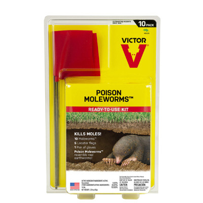 WOODSTREAM M6009 POISON MOLE WORMS, 10-PK.