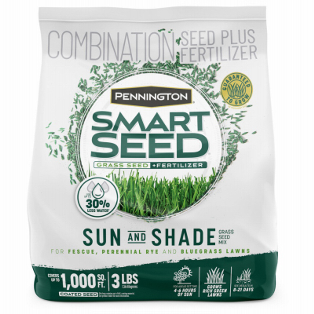 PENNINGTON SEED 100526659 SMART SEED SUN/SHADE NORTH MIX, 3-LBS., 