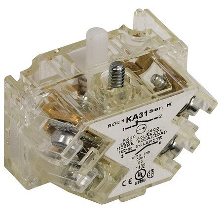 SCHNEIDER ELECTRIC 9001KA31 CONTACT BLOCK,10A @ 600VAC