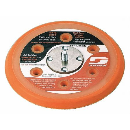DYNABRADE 56156 VACUUM DISC PAD HOOK FACE 6 