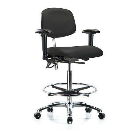 BLUE RIDGE ERGONOMICS BR-NECR-HBCH-CR-T0-A1-CF-EC-ESDBLK ERGONOMIC CHAIR UPHOLSTERED VINYL BLACK