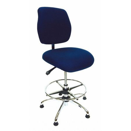 SHOPSOL 1010443 ESD CHAIR 16-1/2 BACK W CHROME FABRIC