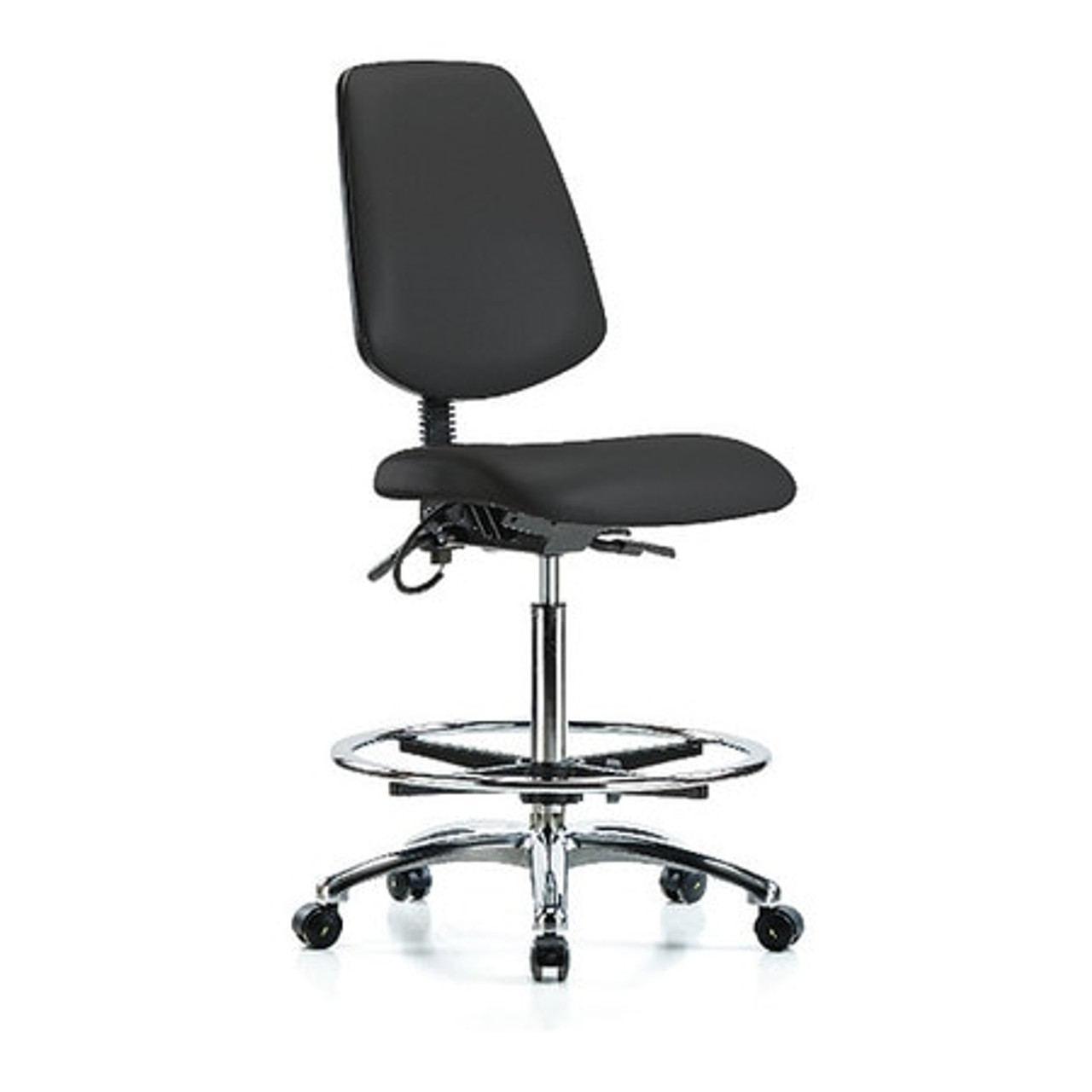 BLUE RIDGE ERGONOMICS BR-ESD-VHBCH-MB-CR-T1-A0-CF-EC-ESDBLK CLEANROOM TASK CHAIR UPHOLSTERED VINYL BLUE RIDGE ERGONOMICS BR-ESD-VHBCH-MB-CR-T1-A0-CF-EC-ESDBLK CLEANROOM TASK CHAIR UPHOLSTERED VINYL