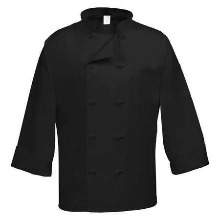 FAME FABRICS 81979 CHEF COAT 10 BUTTON BLACK C10F L/S 6XL