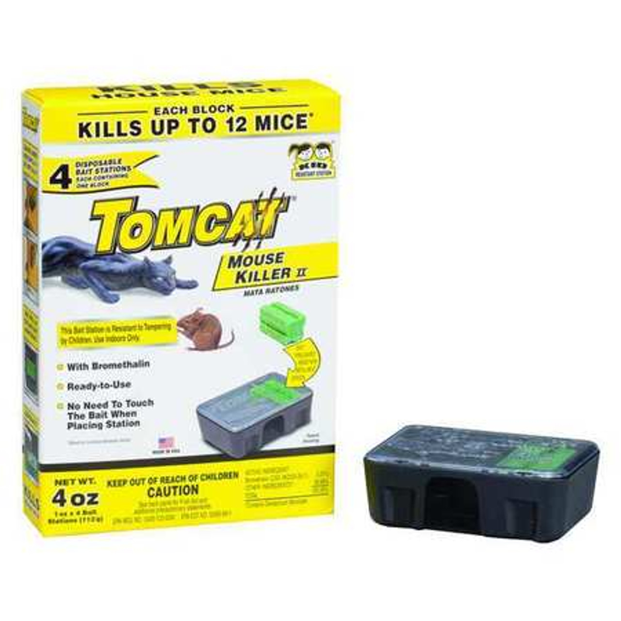 TOMCAT 23640 MOUSE KILLER DISPOSABLE PK4