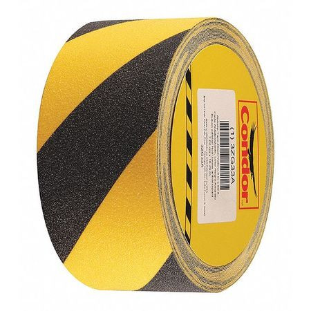 CONDOR USA INC GRAN13818 ANTI-SLIP TAPE BLACK/YELLOW 3 W 60 GRIT