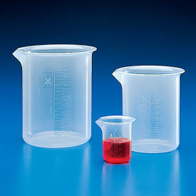 GLOBE SCIENTIFIC 601803 BEAKER, POLYPROPYLENE, MOLDED GRADUATION