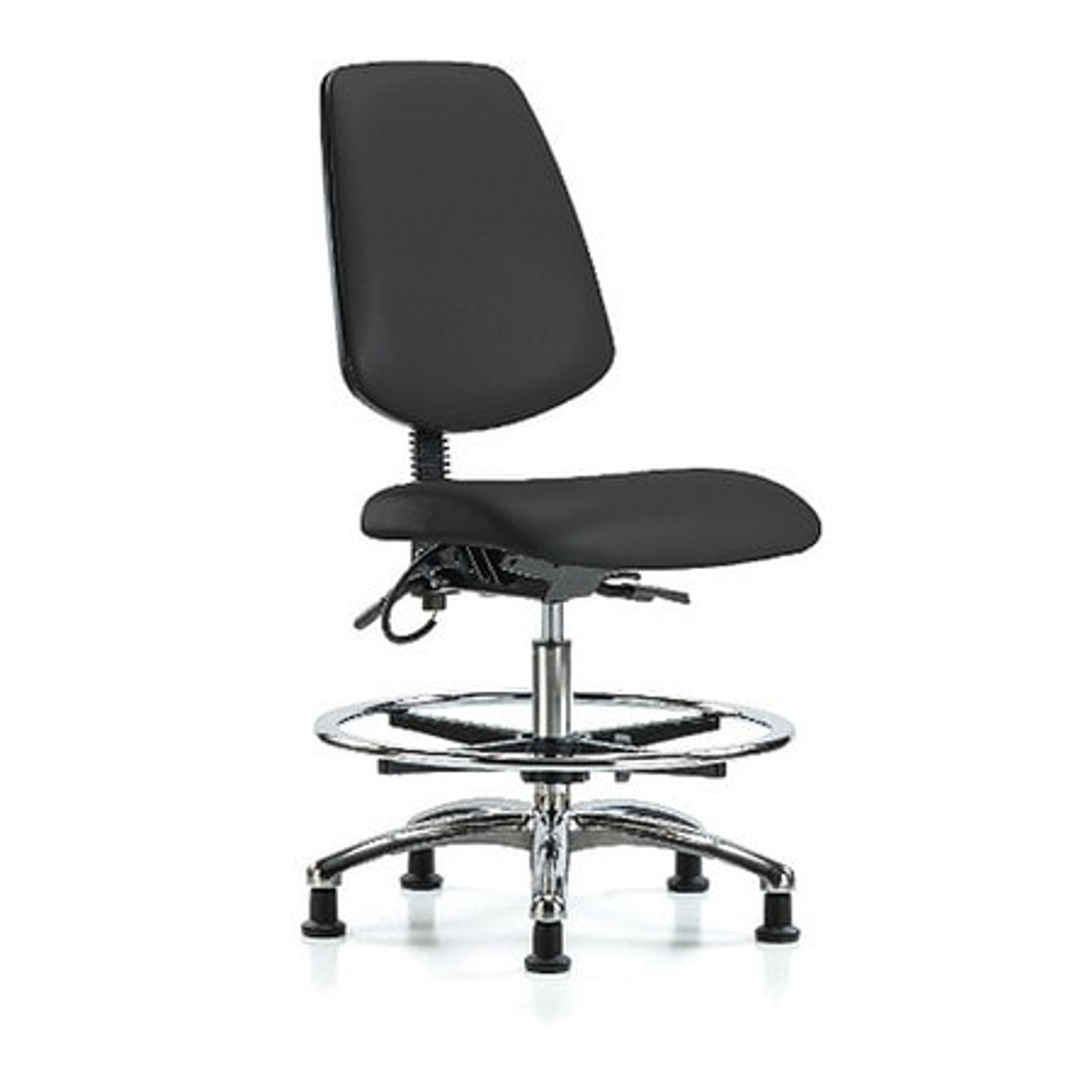 BLUE RIDGE ERGONOMICS BR-ESD-VMBCH-MB-CR-T1-A0-CF-EG-ESDBLK CLEANROOM TASK CHAIR UPHOLSTERED VINYL BLUE RIDGE ERGONOMICS BR-ESD-VMBCH-MB-CR-T1-A0-CF-EG-ESDBLK CLEANROOM TASK CHAIR UPHOLSTERED VINYL