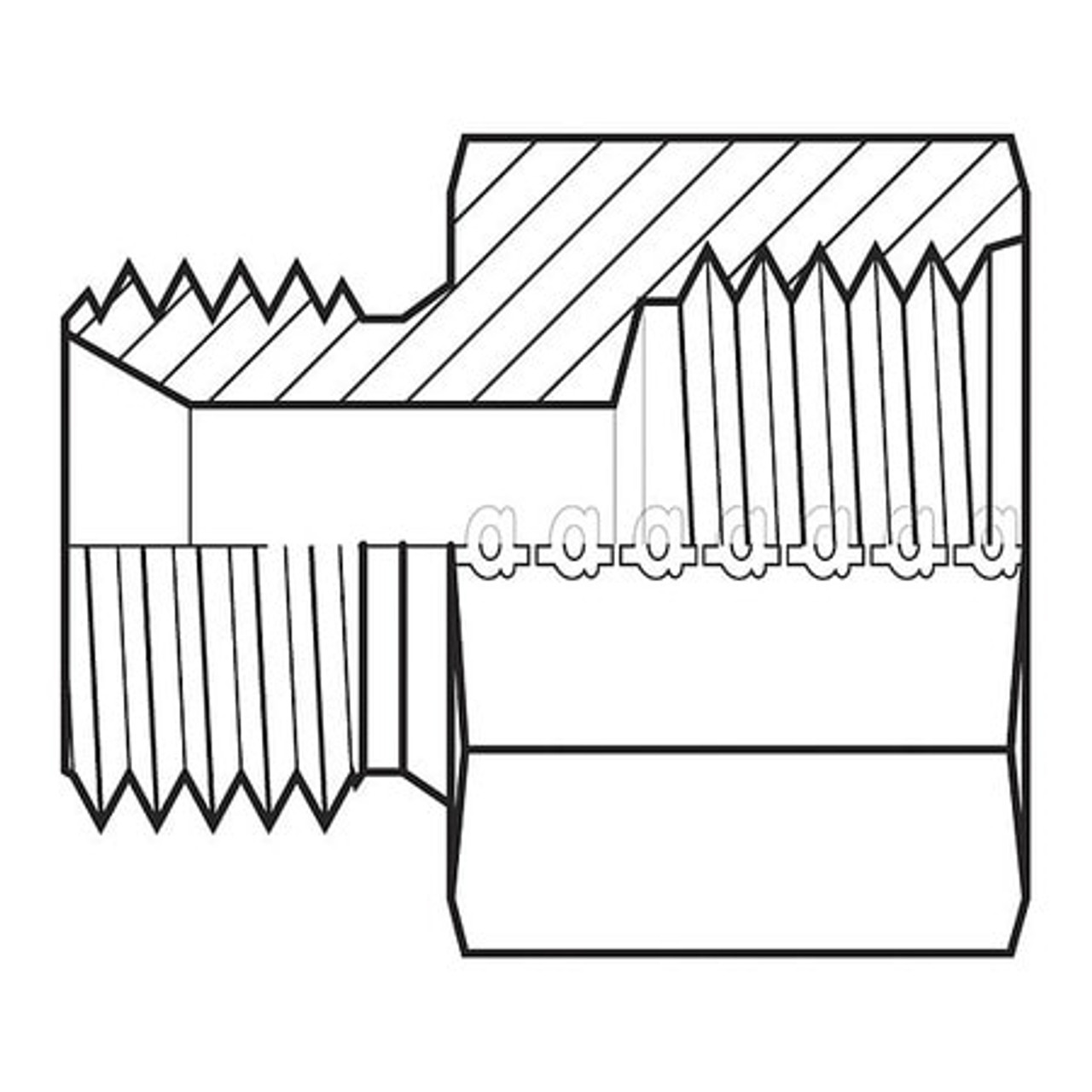 ADAPT-ALL 9036-0808 HOSE ADAPTER 1/2 BSPP 1/2 ORB