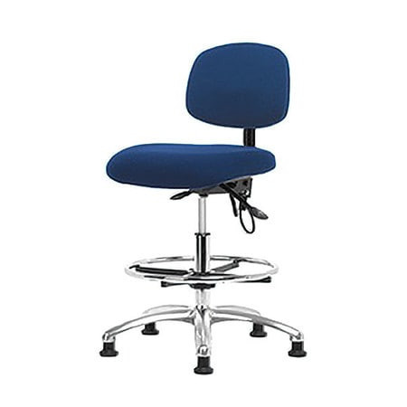 BLUE RIDGE ERGONOMICS BR-ESD-FHBCH-CR-T0-A0-CF-EG-ESDBLU ERGONOMIC CHAIR FABRIC BLUE