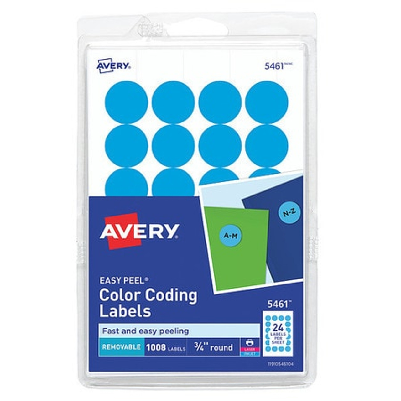 AVERY 727825461 LASER/INKJET LABEL 3/4 H 3/4 W PK42