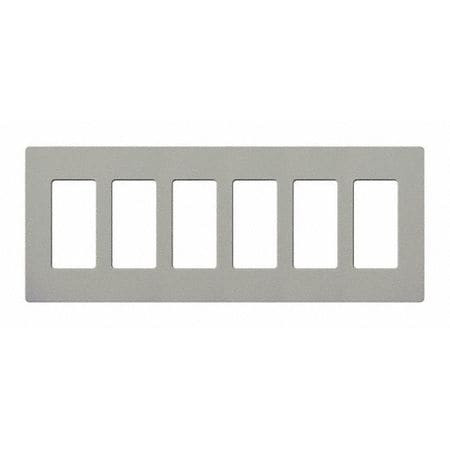 LUTRON CW-6-GR WALLPLATE 6-GANG DECORA GRAY