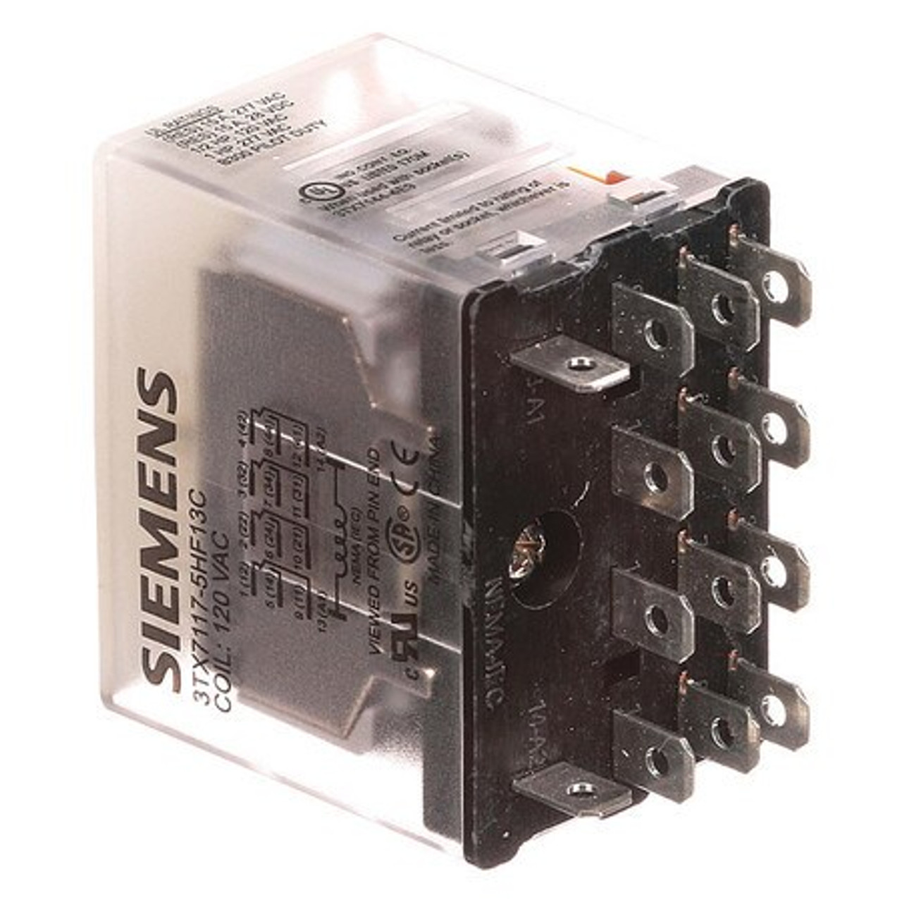 SIEMENS 3TX7117-5HF13C PLUG-IN RELAY, 4PDT, 15A,120VAC SIEMENS 3TX7117-5HF13C PLUG-IN RELAY, 4PDT, 15A,120VAC