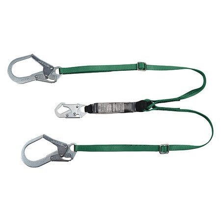 MSA SAFETY WORKS 10190400 SHOCK-ABSORBING LANYARD GREEN