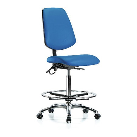BLUE RIDGE ERGONOMICS BR-ESD-VHBCH-MB-CR-T0-A0-CF-EC-ESDBLU CLEANROOM TASK CHAIR POLYURETHANE BLUE