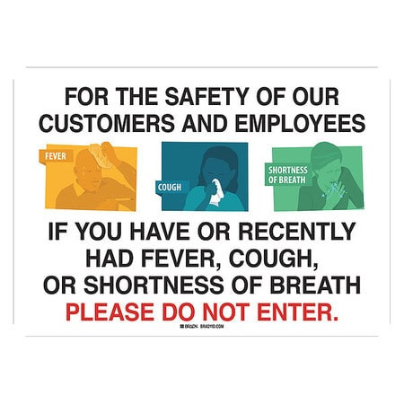 BRADY SPC ABSORBENTS 170178 FOR THE SAFETY OF OUR CUSTOMERS SIGN