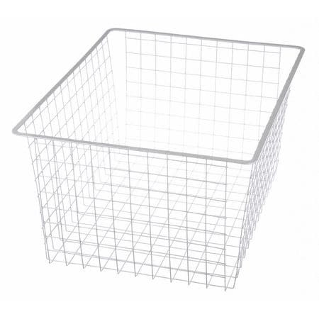 MARLIN STEEL WIRE PRODUCTS 00-00363222-02 WHITE WIRE TOTE BASKET 21 X17 X11.25 
